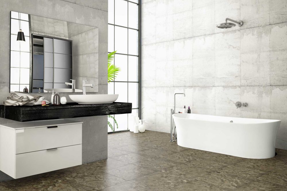 Capri Rustic from the Stone and Granite luxury vinyl flooring range